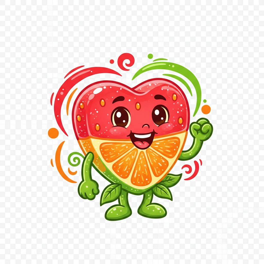 Logo cartoon bonbon totote fruit