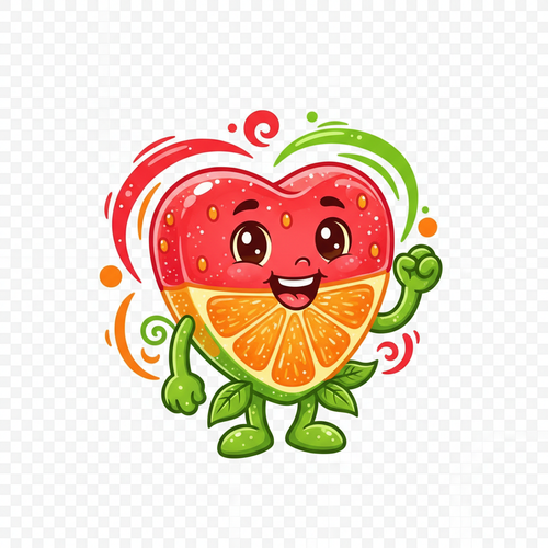Logo cartoon bonbon totote fruit