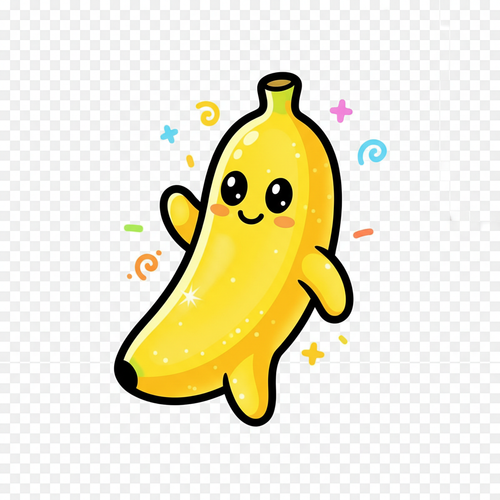 Logo cartoon banane gélifiée