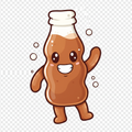 Logo cartoon bouteille cola gélifiée