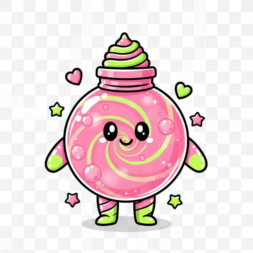 Logo cartoon bubblizz gélifié